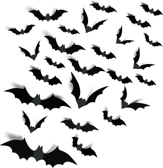 Hallween Decorations Bats Wall Decor 140PCS