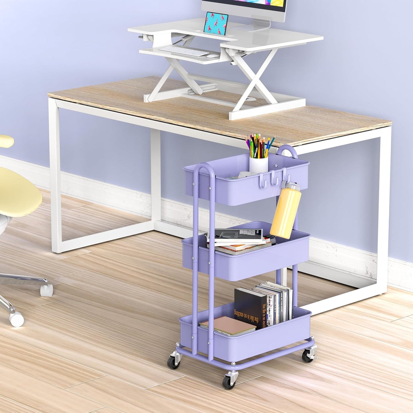 3-Tier Heavy Duty Metal Utility Rolling Cart